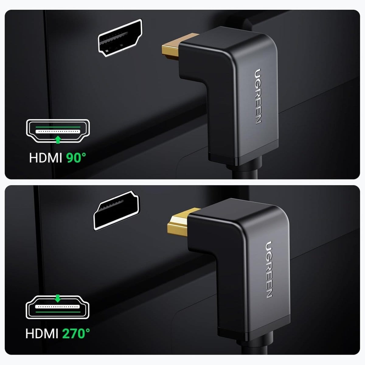 UGREEN HDMI Cable Right Angle 4K HDMI Cord High Speed, 4K@60Hz / HD103 - متجر نصر