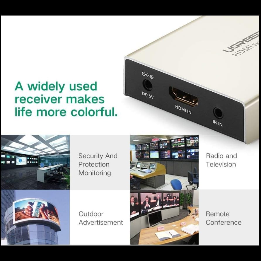 UGREEN HDMI Extender Receiver 120m (need Transmitter) | 30945 - متجر نصر
