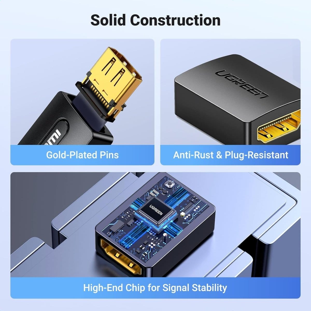 محول HDMI أنثى إلى أنثى من UGREEN (أسود) / 20107 - متجر نصر