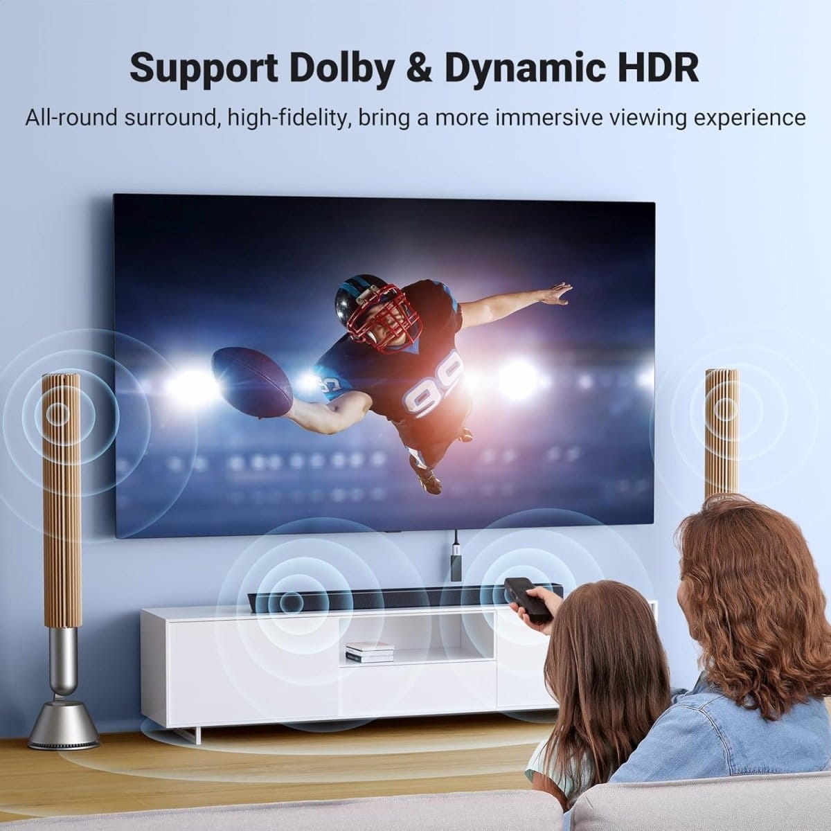 كابل UGREEN HDMI (ذكر) / HDMI (أنثى) 8K بطول 0.15 متر /HD165-15518 - متجر نصر
