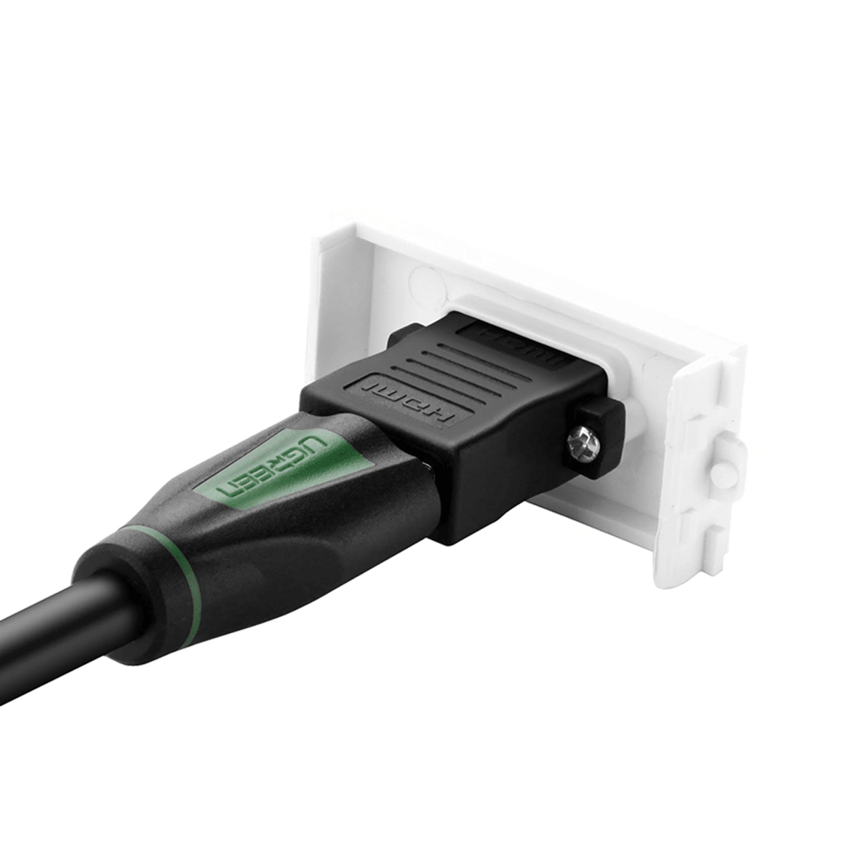 لوحة مقبس HDMI مستقيمة من UGREEN (أبيض) / 20317 - متجر نصر