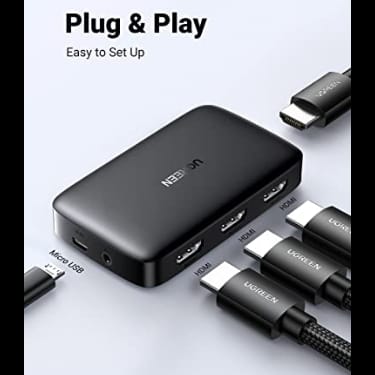 مفتاح HDMI UGREEN 3 في 1 مخرج HDMI / 80125 - متجر نصر