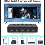 UGREEN Accessories UGREEN HDMI Switch 5 in 1 Out / 90512