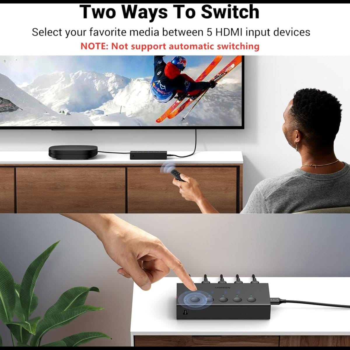 UGREEN HDMI Switch 5 in 1 Out / 90512 - متجر نصر