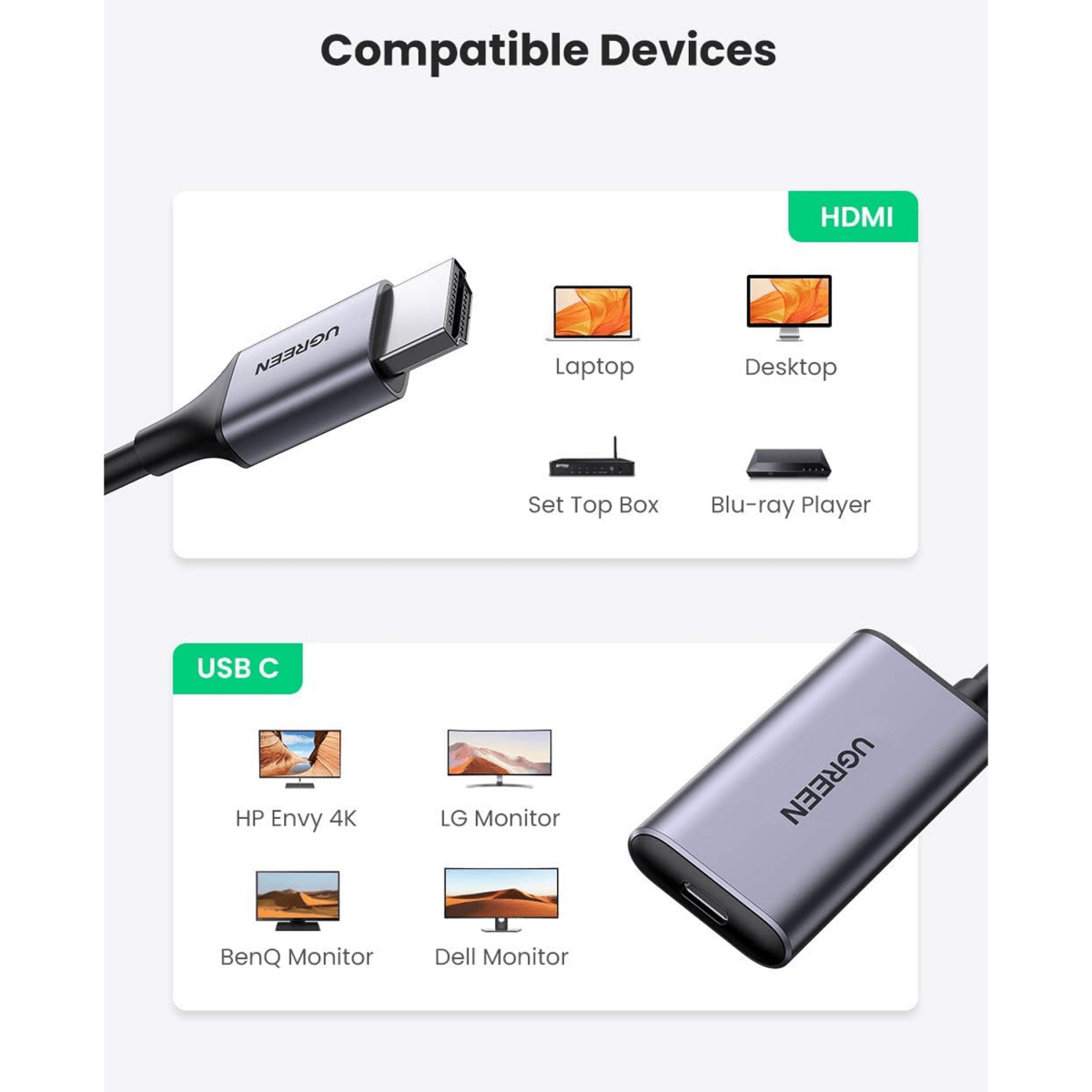 محول UGREEN HDMI إلى USB-C / 70693 - متجر نصر