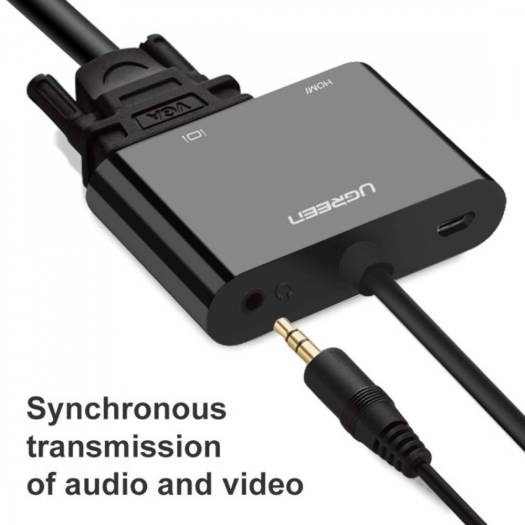 UGREEN HDMI to VGA + HDMI Converter | 40744 - متجر نصر
