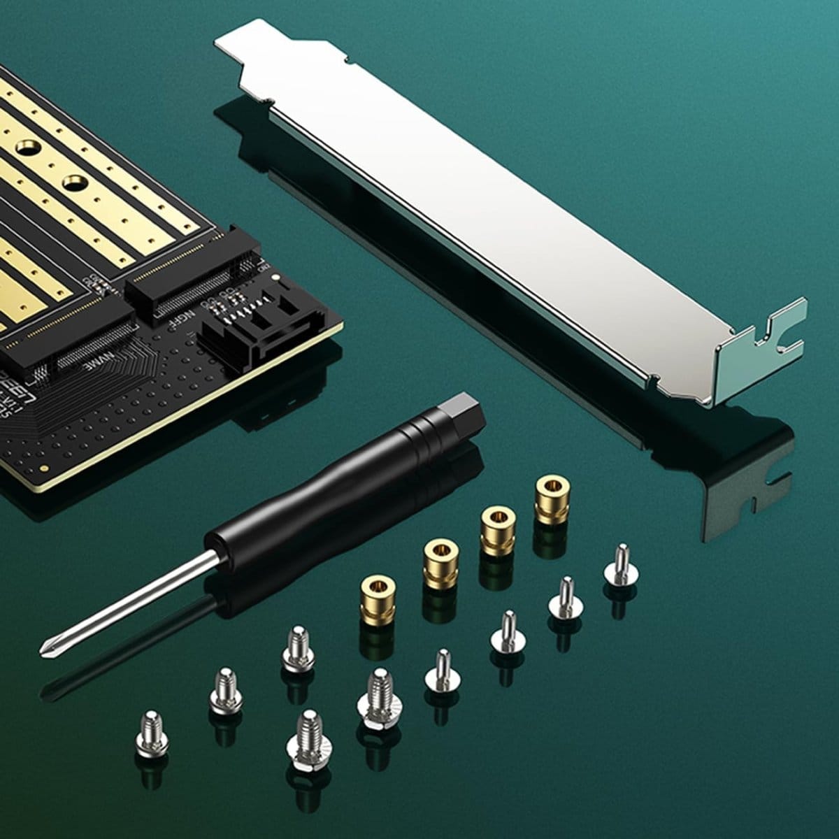 UGREEN M.2 NVMe + M.2 SATA إلى PCI-E 3.0 X 4 – بطاقة PCI express /70504 - متجر نصر