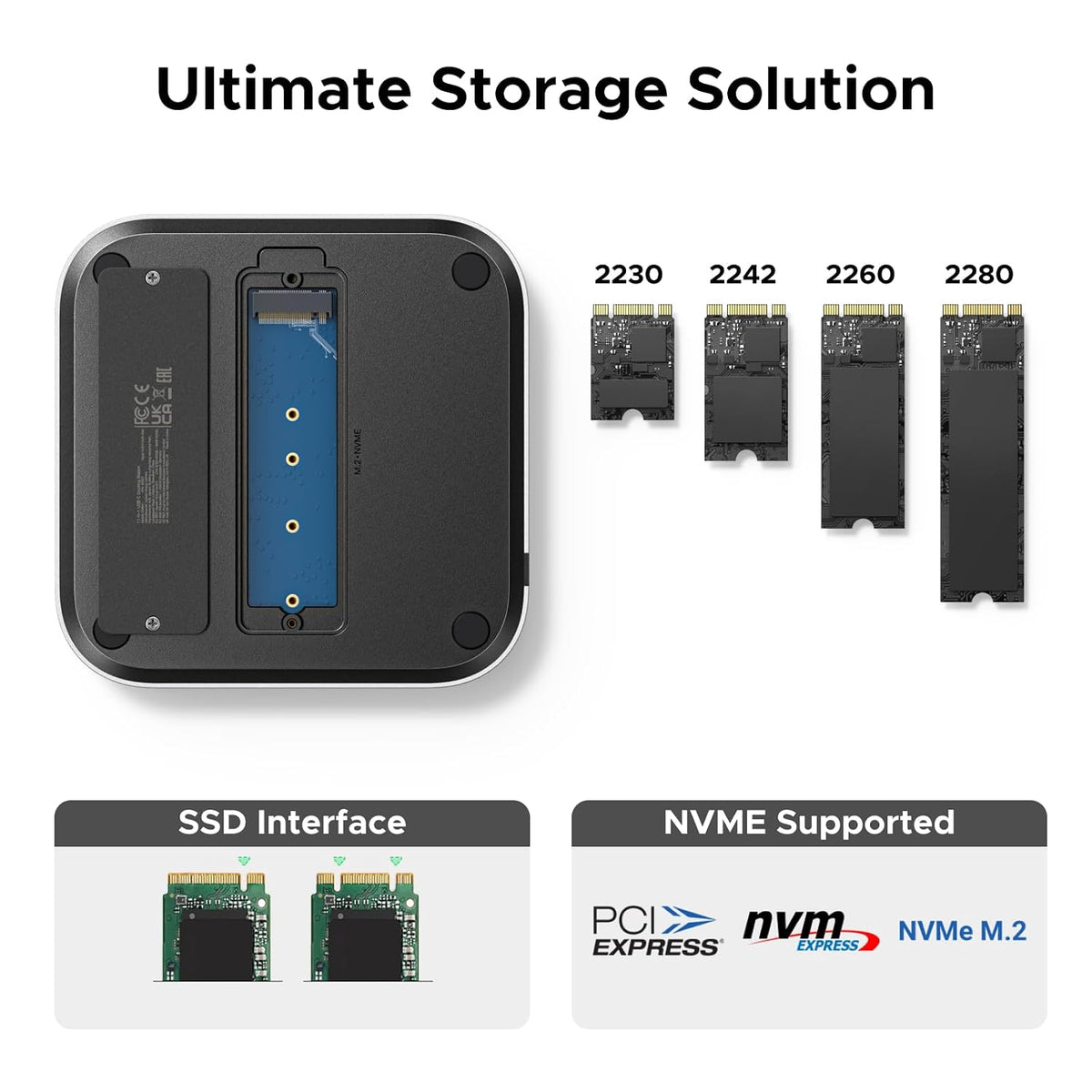 UGREEN Mac mini M4 قاعدة إرساء مع NVMe SSD ومنافذ USB A و USB C | 65487 - متجر نصر