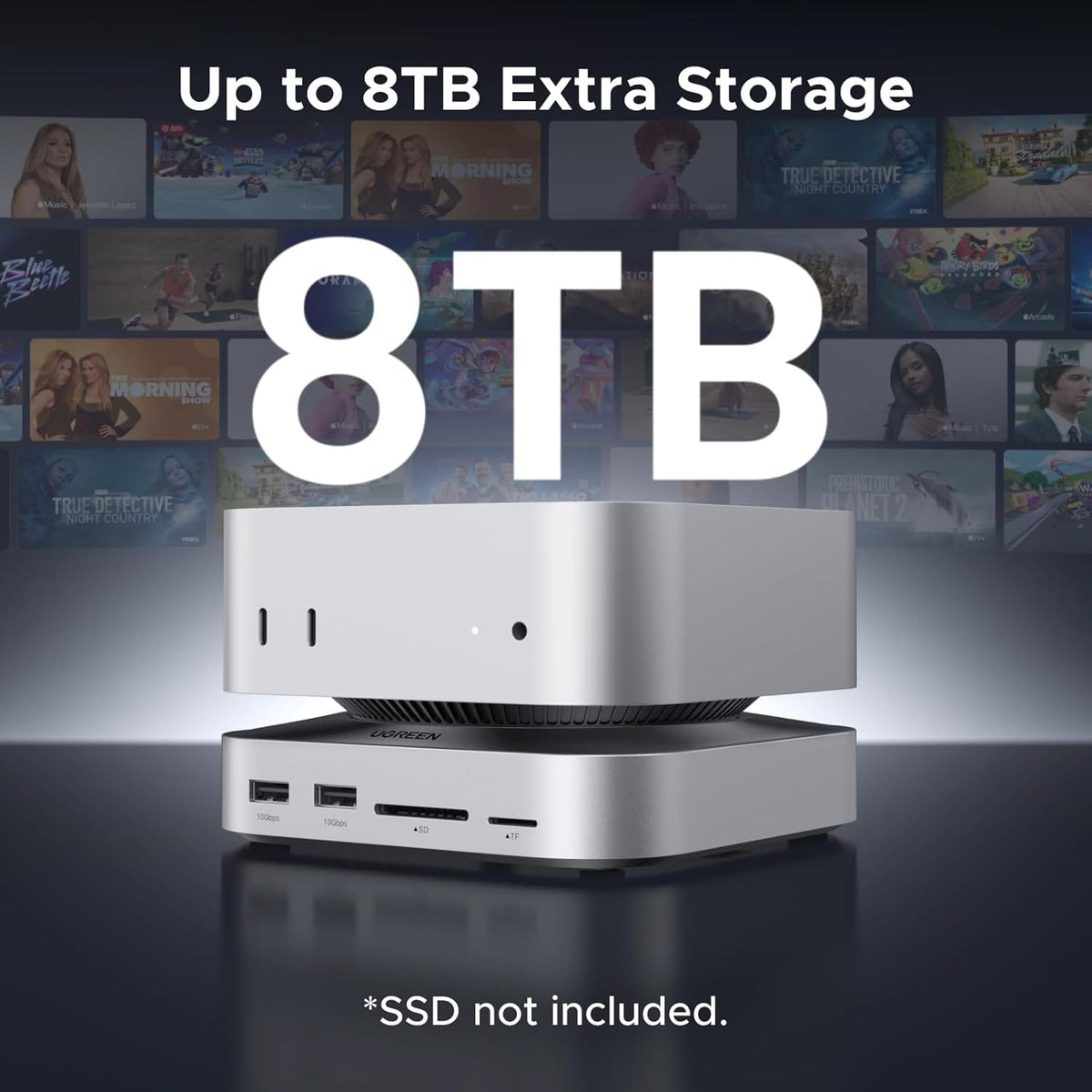 UGREEN Mac mini M4 قاعدة إرساء مع NVMe SSD ومنافذ USB A و USB C | 65487 - متجر نصر