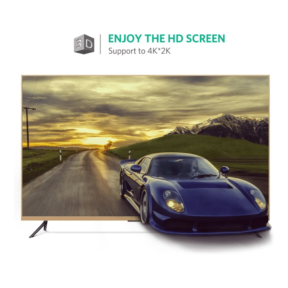 محول ميني HDMI ذكر إلى HDMI أنثى من UGREEN (أسود) / 20101 - متجر نصر