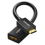 UGREEN Accessories UGREEN Mini HDMI Male to HDMI Female Adapter Cable 22cm (Black) / 20137