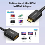 UGREEN Accessories UGREEN Mini HDMI Male to HDMI Female Adapter Cable 22cm (Black) / 20137