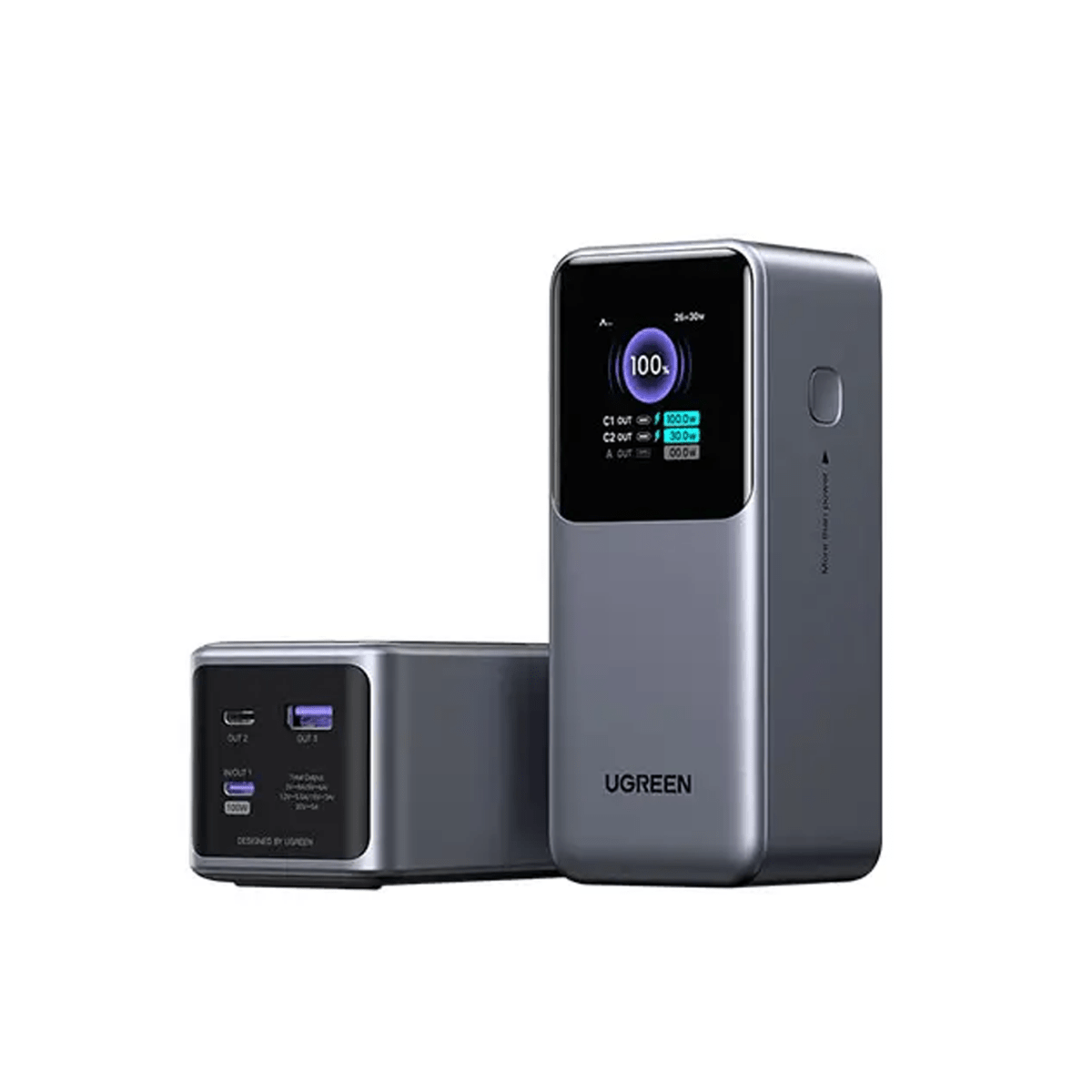 شاحن يو جي غرين نيكسود بسعة 20000 مللي أمبير وقوة 130 واط بثلاثة منافذ USB-C / 35524B - متجر نصر