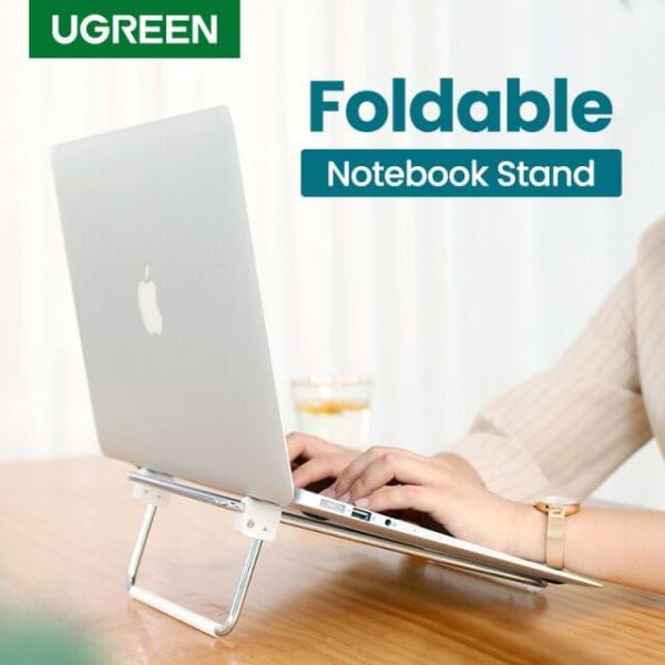 UGREEN  Portable Adjustable Desktop Laptop Stand -Silver | 80348 - متجر نصر