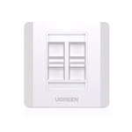 UGREEN Accessories UGREEN Quadruple-Port Wall Plate 1 pc - 80443