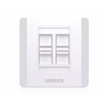 UGREEN Accessories UGREEN Quadruple-Port Wall Plate 1 pc - 80443