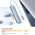 UGREEN Accessories UGREEN Revodok 5-in-1 USB C Hub (PD 100W, 4K@30Hz) - Multicolor | CM478