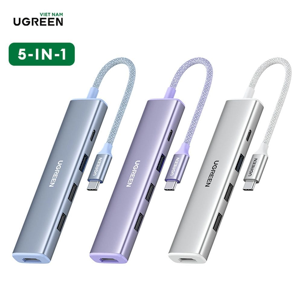 UGREEN Revodok 5-in-1 USB C Hub (PD 100W, 4K@30Hz) - Multicolor | CM478 - متجر نصر