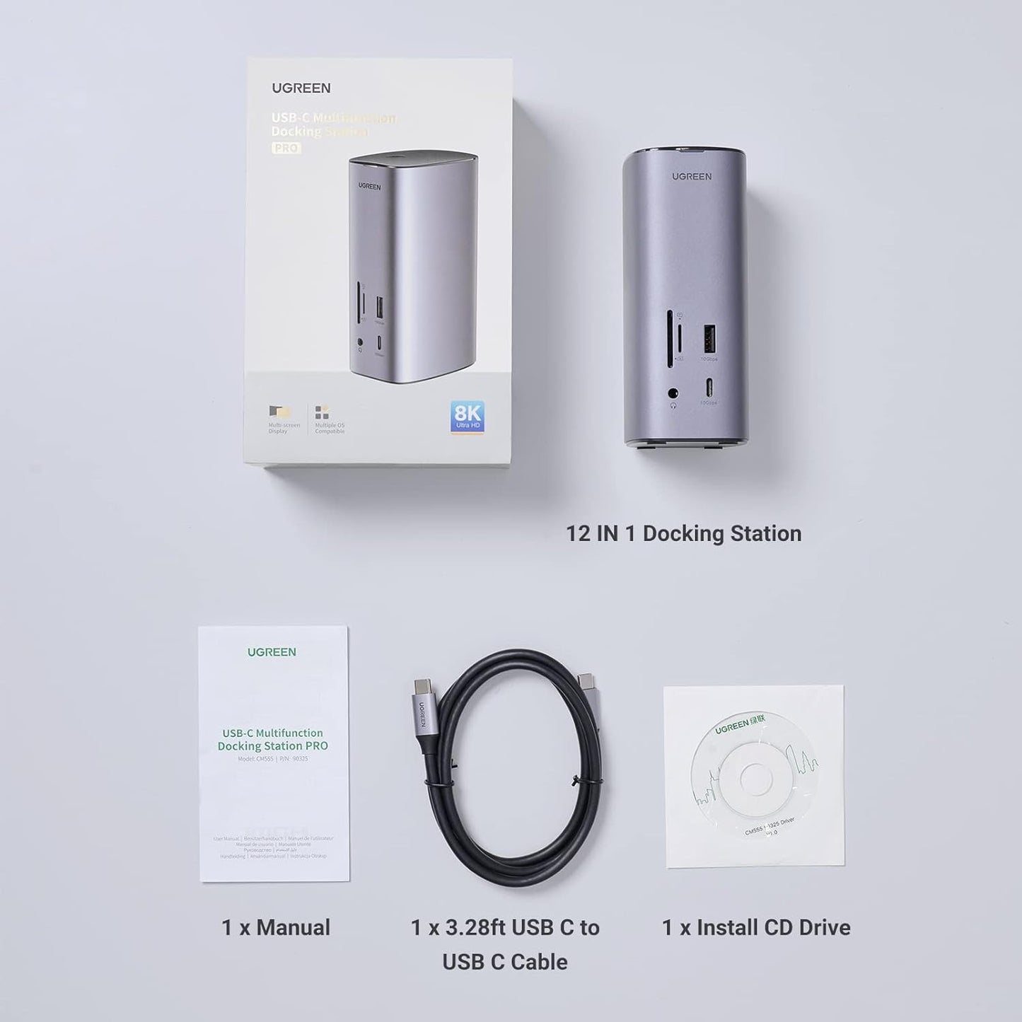 محطة توصيل متعددة المنافذ 12 في 1 فور كي | Ugreen.Revodok.Pro.312 - متجر نصر