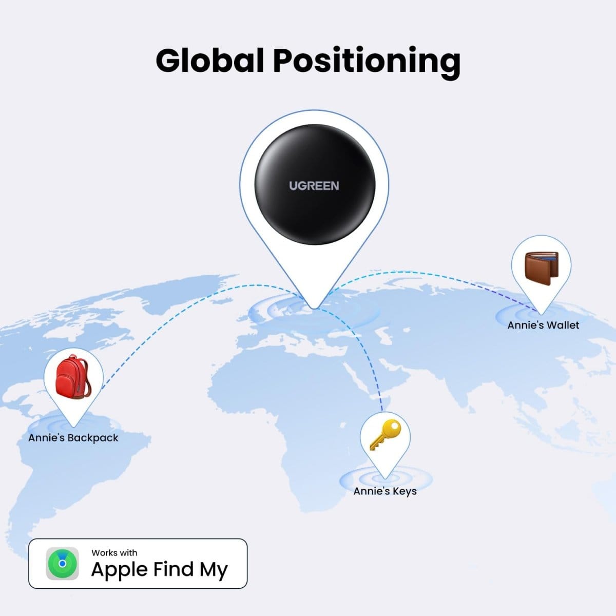 UGREEN Smart Item Finder (Apple Certified) Bluetooth Tracker / 60387 - متجر نصر