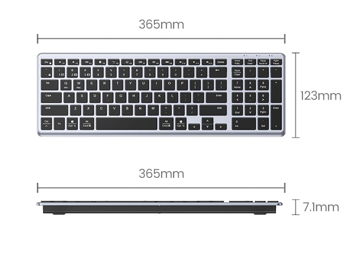 UGREEN Ultra Slim Wireless and Bluetooth Keyboard – KU005 / 15258 - متجر نصر