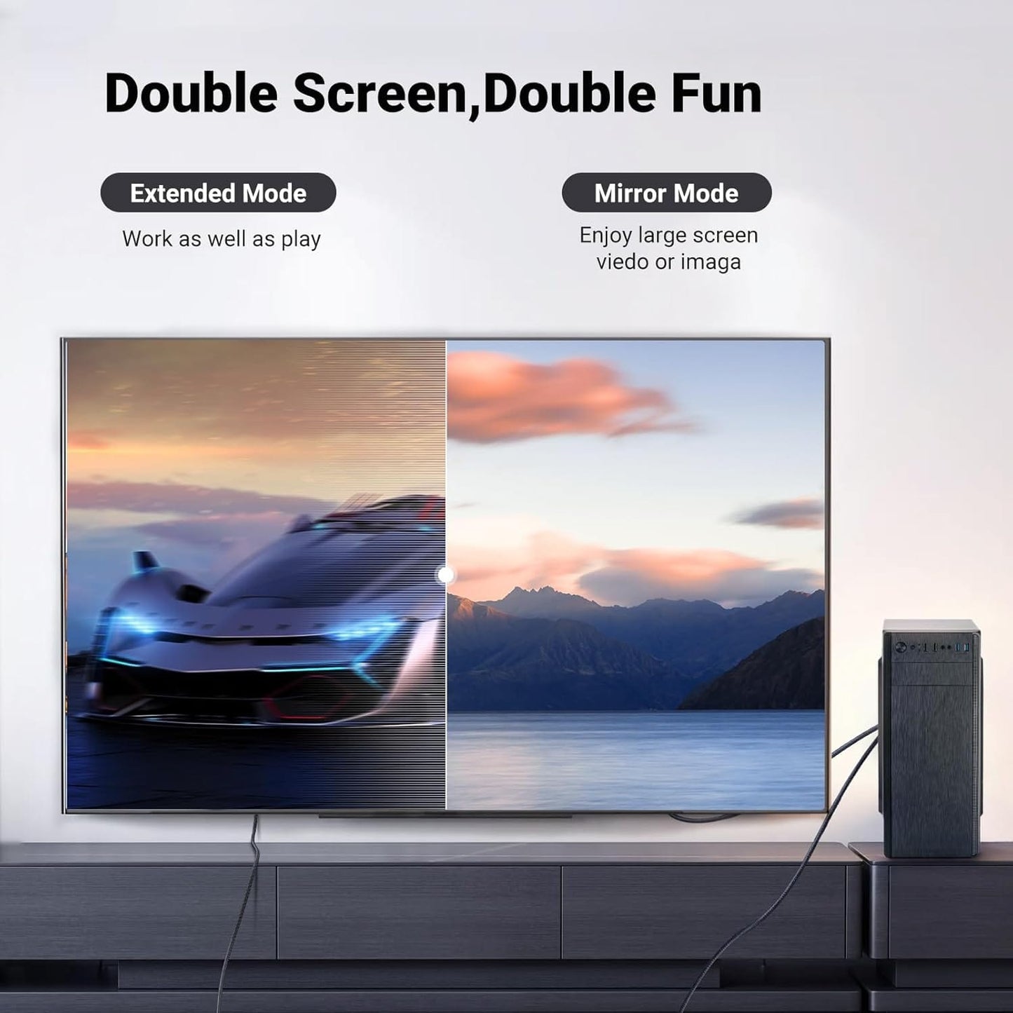 كابل UGREEN أحادي الاتجاه من DisplayPort إلى HDMI بدقة 4K ومعدل تحديث 30 هرتز / DP101 - متجر نصر