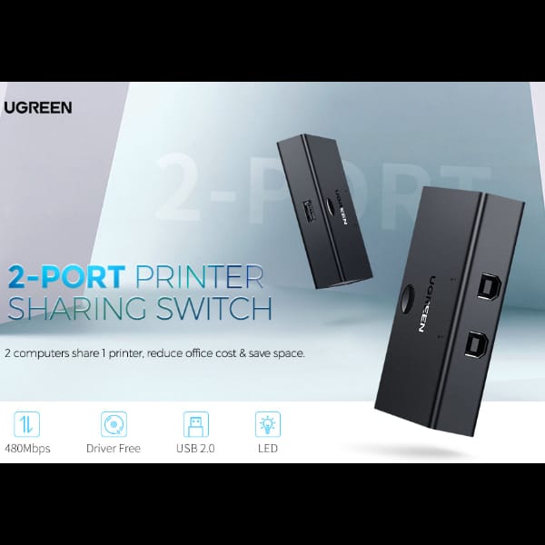 UGREEN USB 2.0 Sharing Switch 2x1 | 30345 - متجر نصر