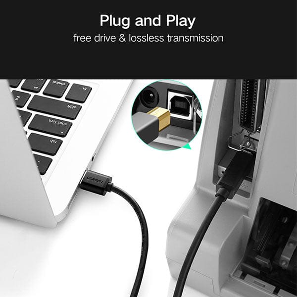 UGREEN USB 3.0 A Male to B Male Printer Cable /US210 - متجر نصر
