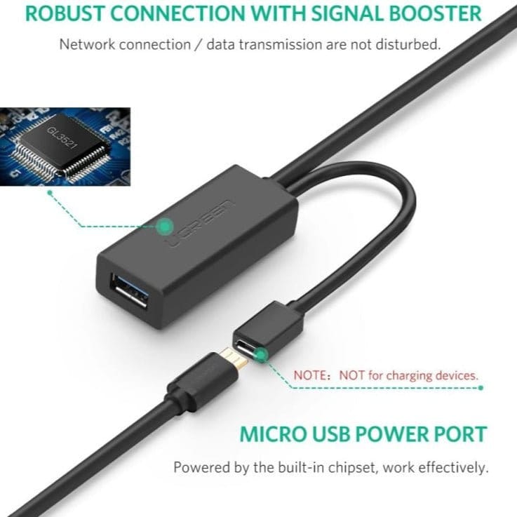كابل تمديد USB 3.0 من يوجرين /US175 - متجر نصر