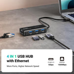 UGREEN Accessories UGREEN USB 3.0 Hub with Gigabit Ethernet Adapter | 20265