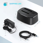 UGREEN Accessories UGREEN USB 3.0 TO SATA DUAL-BAY HARD DRIVE DUPLICATOR- CLONER EU / 50857