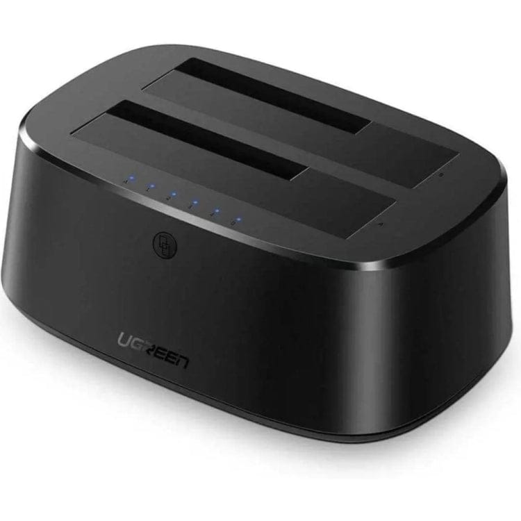 يوجرين - جهاز نسخ الأقراص الصلبة بمنفذ USB 3.0 إلى SATA ثنائي الفتحات - CLONER EU / 50857 - متجر نصر