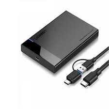 UGREEN Accessories UGREEN USB 3.1 2.5″ Hard Drive Enclosure USB-A to USB-C & USB-C to USB-C Cables| 60735