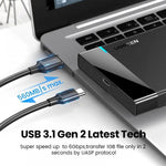 UGREEN Accessories UGREEN USB 3.1 2.5″ Hard Drive Enclosure USB-A to USB-C & USB-C to USB-C Cables| 60735