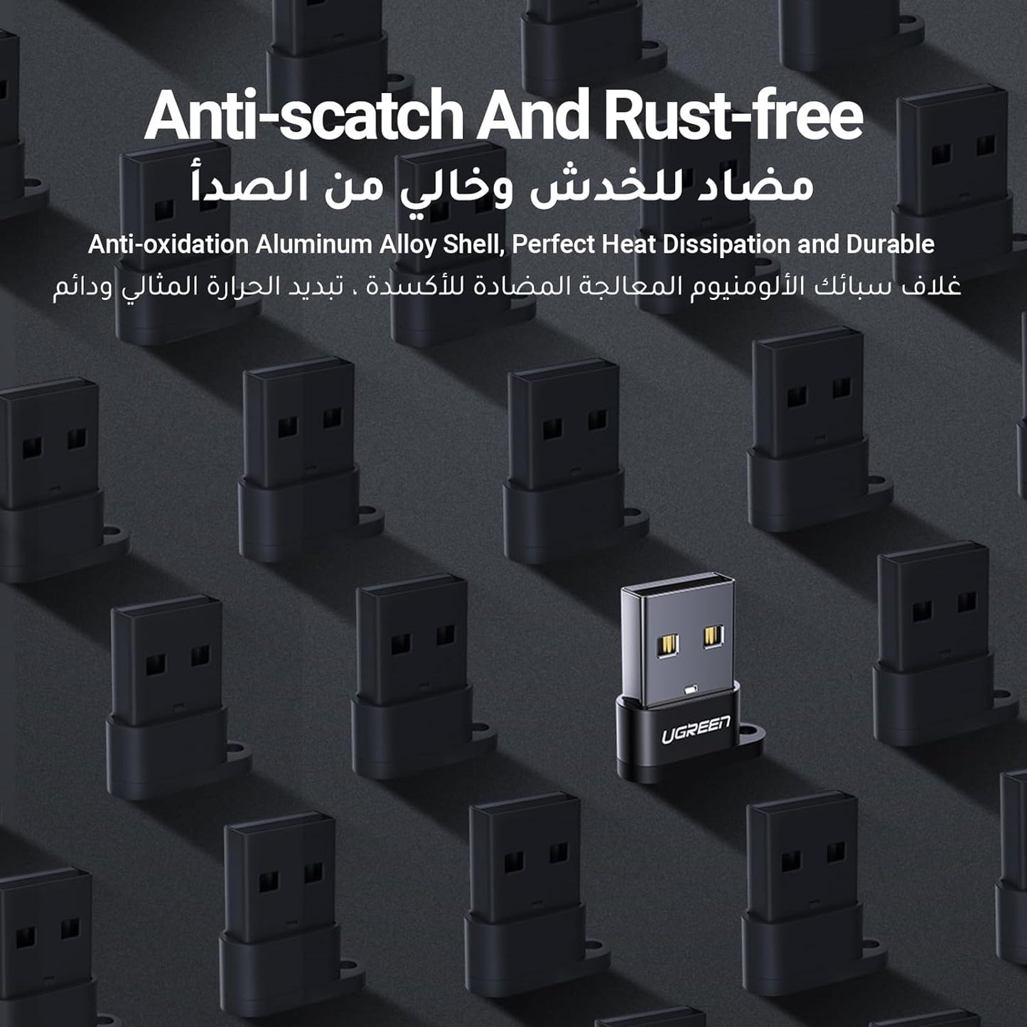 محول من يو اس بي الى يو اس بي سي |UGREEN USB A Male to USB-C Female Adapter | 50568 - متجر نصر