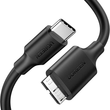 UGREEN Accessories UGREEN USB C Hard Drive Cable, Micro B to Type C Lead Compatible (1Meter)/ 20103