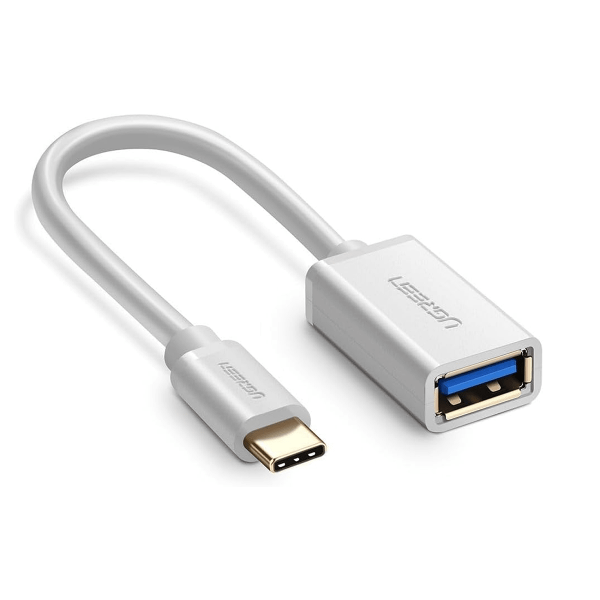 كابل OTG USB-C ذكر إلى USB 3.0 أنثى من UGREEN بطول 15 سم (أبيض) 30702  - متجر نصر
