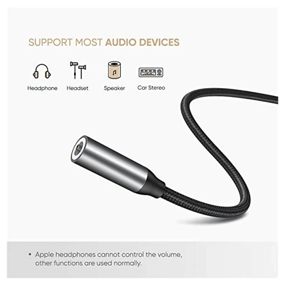UGREEN USB C to 3.5mm Headphone Jack Adapter / 30632 - متجر نصر