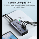UGREEN Accessories UGREEN USB-C to 7-Port USB-A 3.0 Hub DC 12V EU | 90307