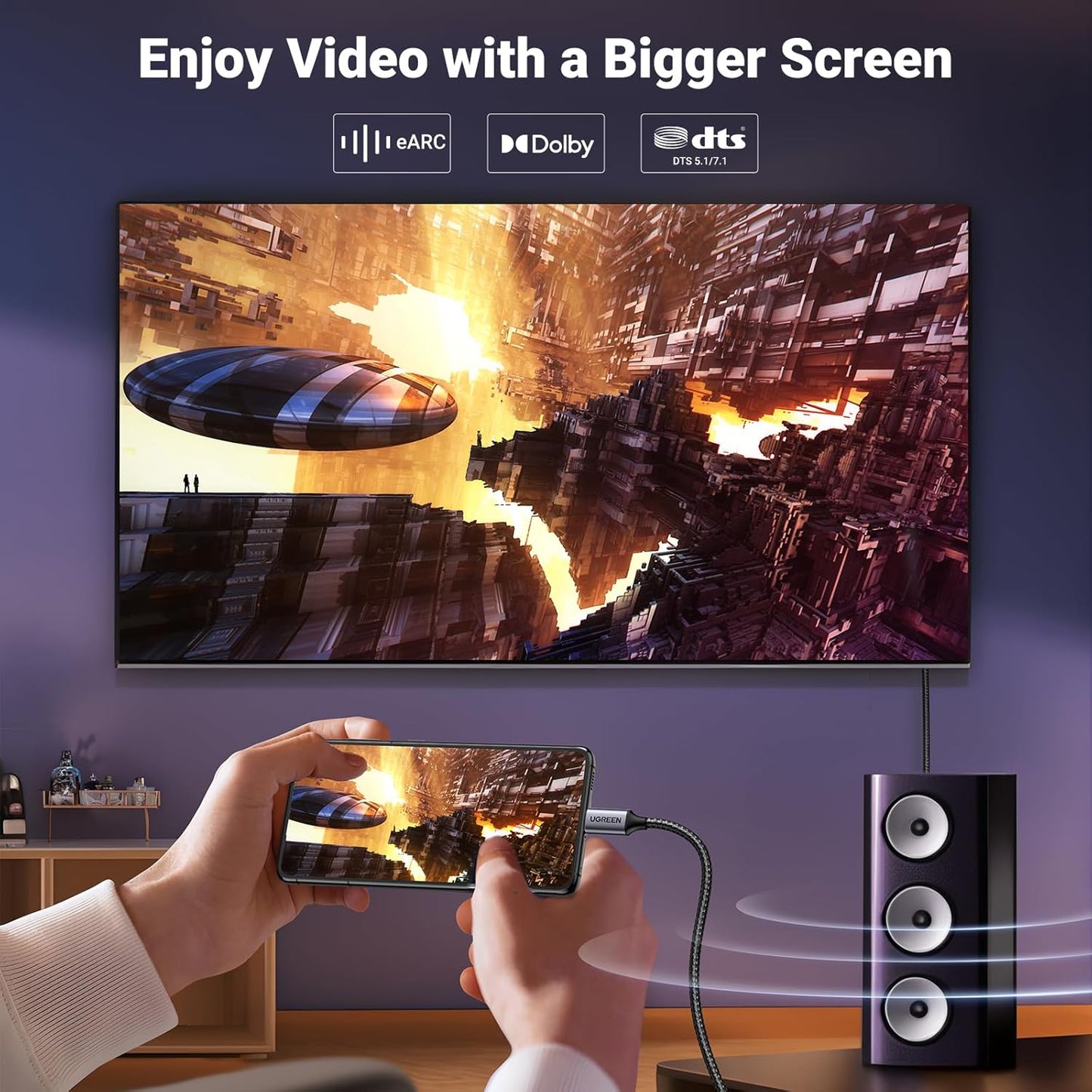 كابل UGREEN USB-C إلى DP (8K) /CM556 - متجر نصر