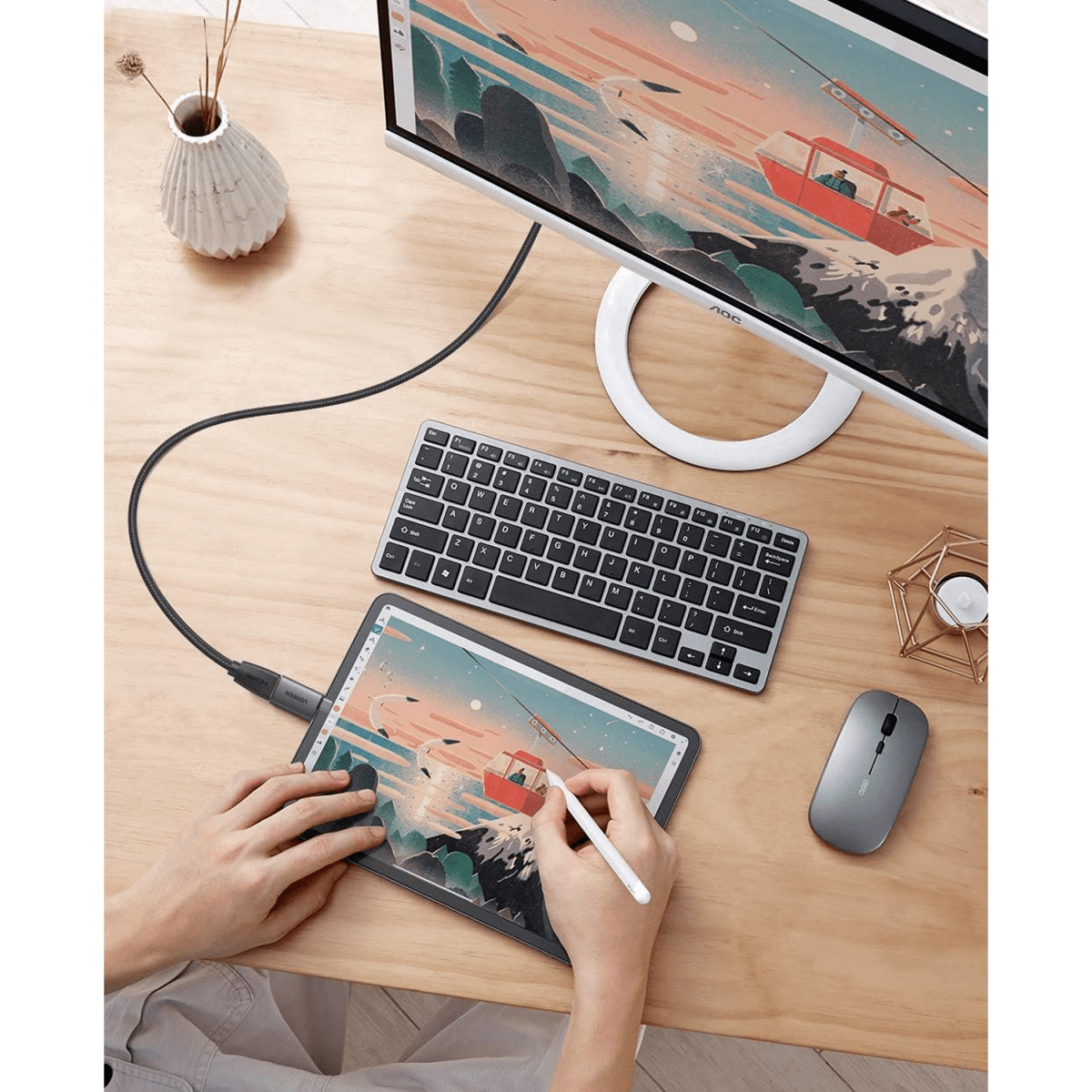 UGREEN USB-C to HDMI Adapter 4K@60Hz Thunderbolt 3 /70450 - متجر نصر