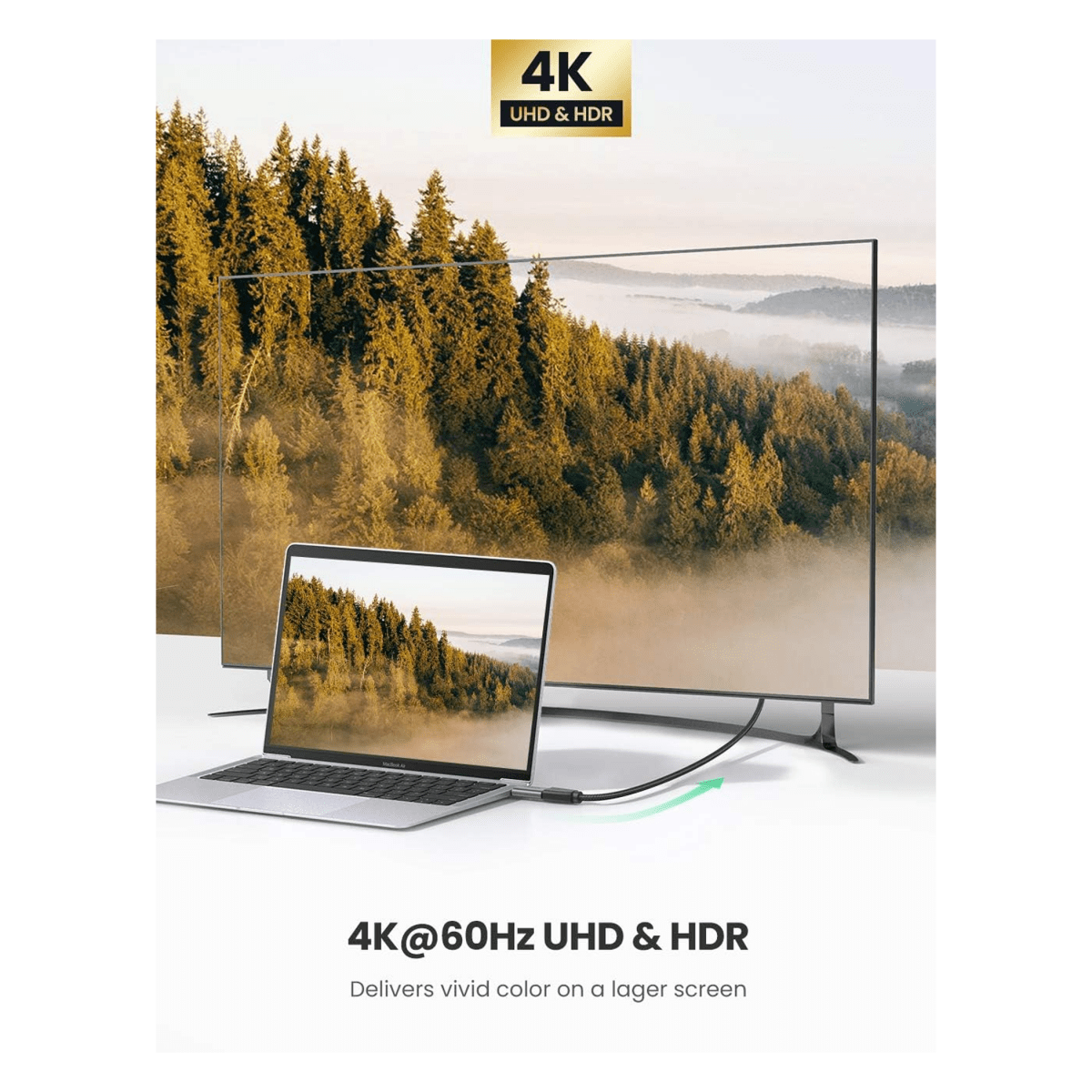 UGREEN USB-C to HDMI Adapter 4K@60Hz Thunderbolt 3 /70450 - متجر نصر