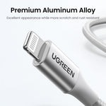 UGREEN Accessories UGREEN USB-C to Lightning MFi Certified PD Fast Charging Cable (2 Meter) Silver | 70525 - Acc