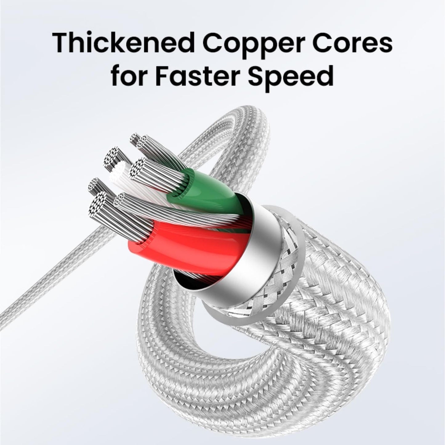 كيبل شحن سريع من UGREEN، USB-C إلى Lightning معتمد من MFi، تقنية PD، بطول 2 متر، لون فضي | 70525 - Acc - متجر نصر