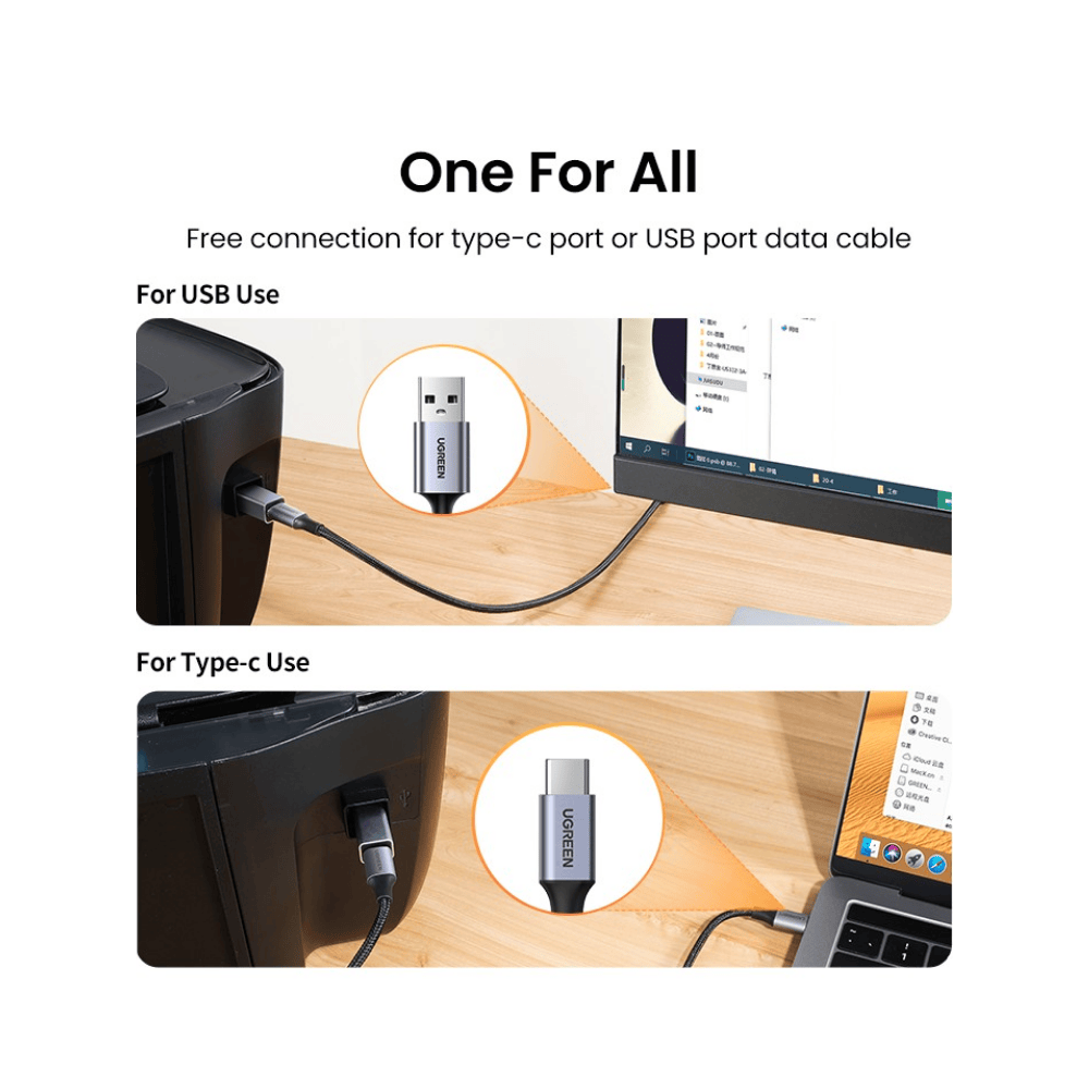 UGREEN USB-C to Printer Adapter USB B/M | 20120 - متجر نصر