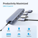 UGREEN Accessories UGREEN USB C to USB Hub with 4 USB 3.0, Powered USB C Splitter |70336