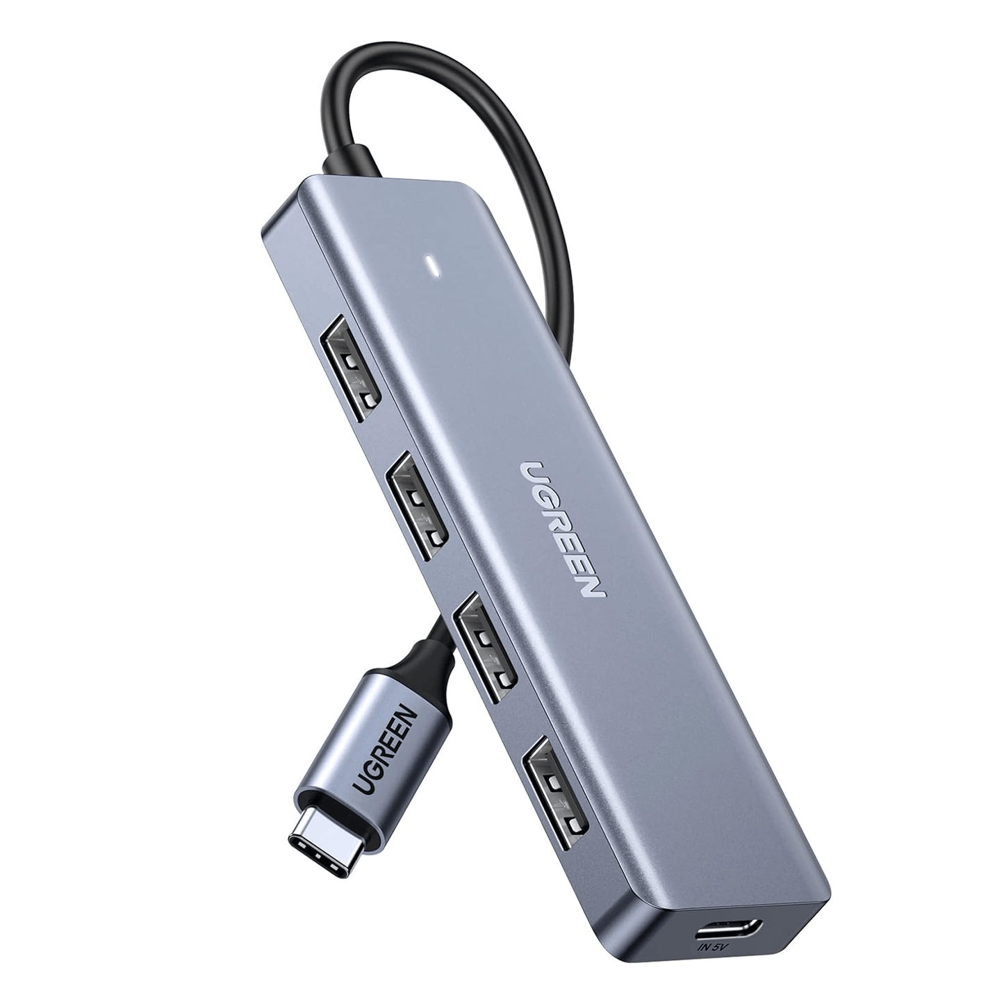 موزع يوجرين تايب سي إلى 4 منافذ USB 3.0 بسرعة تصل إلى 5 جيجابت في الثانية مع مصدر طاقة |70336 - متجر نصر
