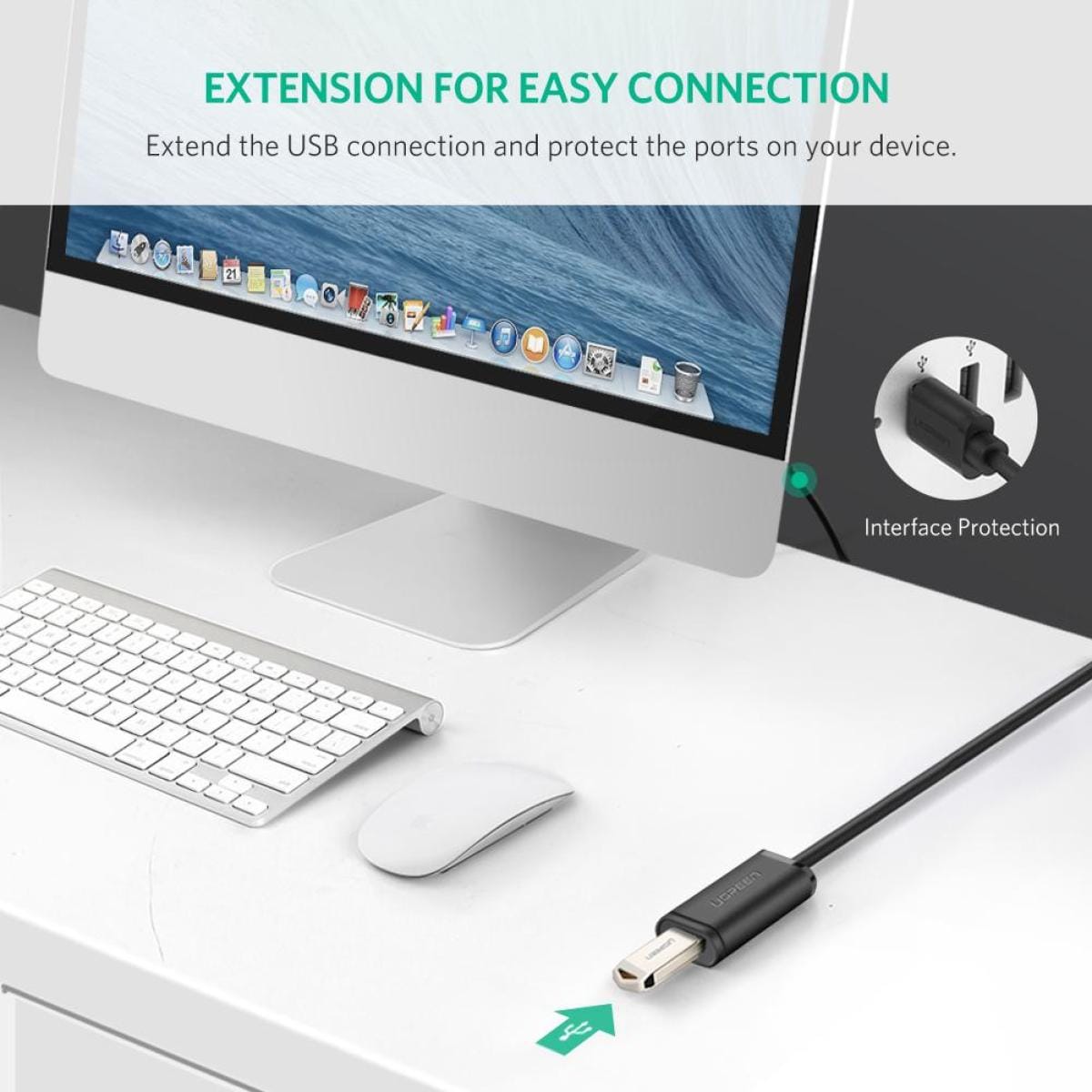 كيبل تحويل من يوجرين |UGREEN USB Extension Cable Active with Chipset  US121 - متجر نصر
