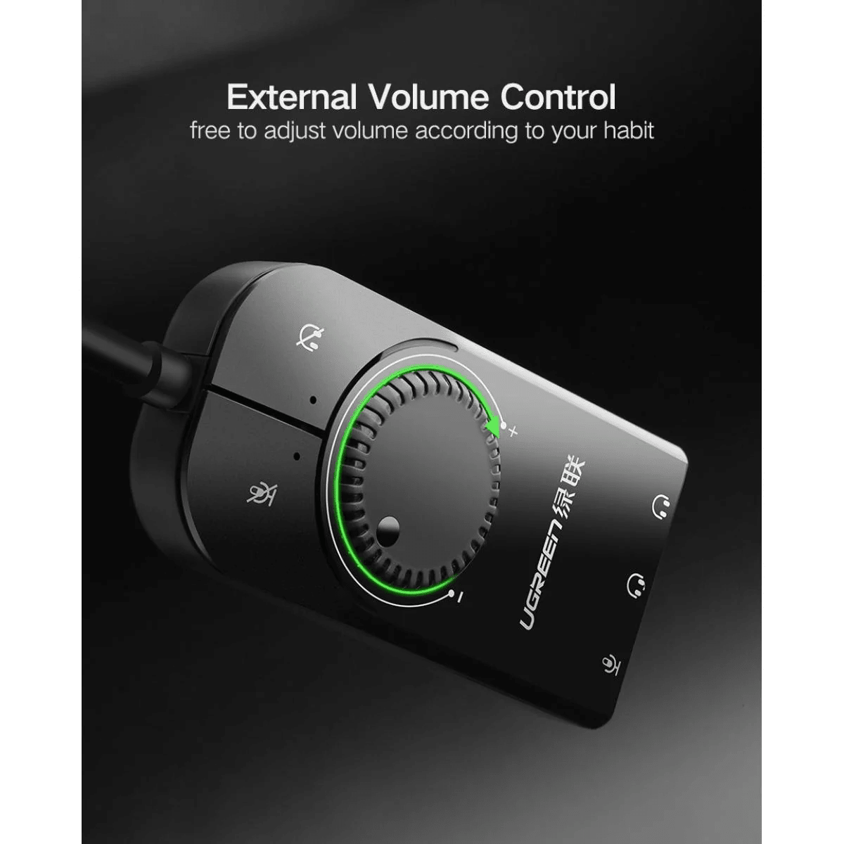كرت صوت ستيريو خارجي USB من UGREEN CM129 - متجر نصر
