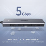 UGREEN Accessories UGREEN USB Hub 3.0, Ultra Slim 4 Port USB 3 Hub with 5Gbps Data Transfer / 50985